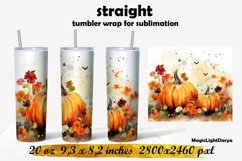 Pumpkin Tumbler wrap,Thanksgiving tumbler Sublimation Product Image 1
