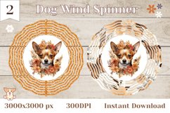 Watercolor Dog Wind Spinner Design, Chihuahua Sublimation Product Image 1