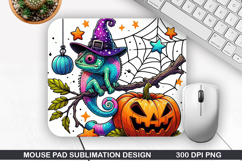 Chameleon Mouse Pad Sublimation, Halloween Mouse Pad PNG Product Image 1