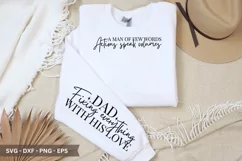 A man of few words actions speak SVG - Dad Sleeve T shirt De Product Image 1