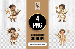 Starry Reading Kids Clipart Sublimation PNG Product Image 1