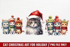 Cat Christmas Cat Art for Holiday Clipart Product Image 1