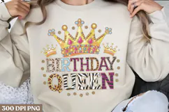 Birthday queen PNG, Birthday Sublimation PNG Product Image 1