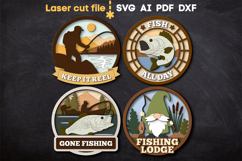 Fishing Bundle SVG laser cut files for Glowforge Product Image 1