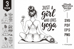 Just A Girl Who Loves Yoga SVG Product Image 1
