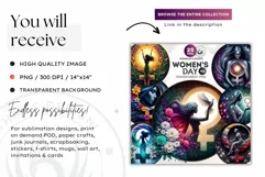 Womens day Clipart, 8th of march, Feminine symbol girl Product Image 2