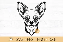 Chihuahua svg, Dog Face svg, Dog Breed svg, cut file, png Product Image 1
