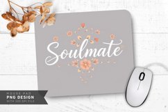 Soulmate Florals Mouse Pad PNG Design Product Image 1