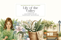 Watercolor Lily of the Valley Cliparts Product Image 1