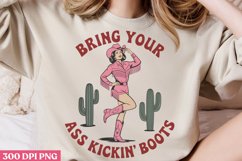 Bring Your Ass Kickin&#039; Boots PNG, Pink Western Sublimation P Product Image 2