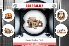 Hygge Reading Nook Car Coaster Product Image 1