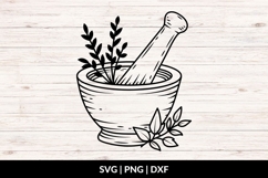 Hand Drawn Mortar And Pestle SVG - Halloween SVG Product Image 1