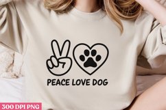 Peace love dog mom PNG, Dog Mom Sublimation PNG Product Image 2