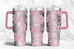 40oz Tumbler laser svg Daisy wrap | Flowers wrap design Product Image 3