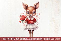 Valentines Day Animals Clipart, Valentines Couple Product Image 1