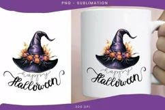 Happy Halloween, Spooky Season Witch Hat PNG Sublimation Product Image 1