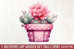 Pink Valentine Succulent Pot Clipart Product Image 1