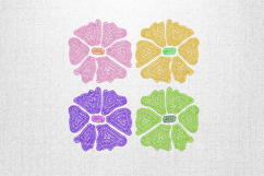 Colorful Floral Set Embroidery Design File Product Image 1