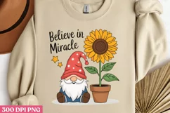 Believe in Miracle PNG, Sunflower Quote Collection Clipart P Product Image 2