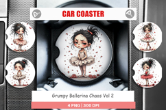 Car Coaster Grumpy Ballerina Chaos Product Image 1