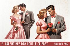 Valentines Day Couple Clipart, Valentines Clipart Product Image 1