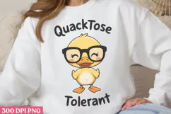 Quacktose Tolerant PNG, Funny Duck Sublimation PNG Product Image 2
