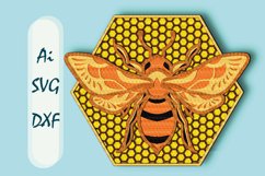 Bee 3D Multilayer SVG/ Bee 3D mandala Product Image 1