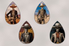 Hanging Earrings I 4 Designs with Skeleton , PNG Product Image 2