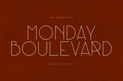Monday Boulevard Minimal Geometric Display Font Product Image 1