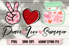 Peace Love Summer | PNG Sublimation design, t shirt print Product Image 1