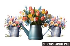 Spring Flowers Sublimation Clipart, Spring Flowers Product Image 1