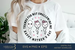 Mom Thanks For Not Swallowing Me SVG|Mother's Day Gift Product Image 1