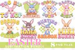 Easter Sublimation PNG Bundle Bunny Chick Farm Hip Hop Joy Product Image 1
