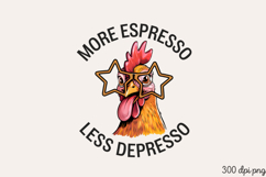 I&#039;M ALLERGIC TO MORNINGS PNG, Sarcastic Chicken Sublimation Product Image 2