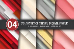 3D Abstract Stripe Digital Paper Product Image 1