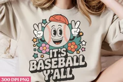 It's baseball y'all PNG,Retro Baseball Png Product Image 2