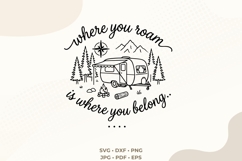 Where You Roam SVG | Camper Mountain Camping | Outdoor Quote Product Image 2