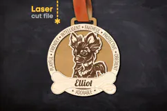 Dog Medal Chihuahua SVG laser cut files for Glowforge Product Image 1