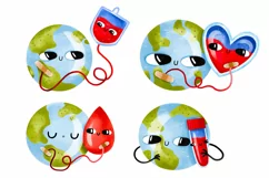 Blood donor day. Medical illustration, health care Product Image 1