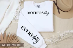 Mothers Day SVG - Mother's Day Sleeve T shirt Design Product Image 1