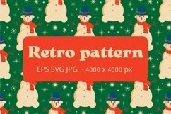 Retro pattern with Snowman's Product Image 1