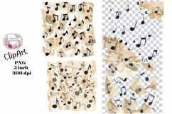 Music Notes. Overlay, Ephemera, PNG, Clipart, Watercolor Product Image 1