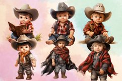 Baby Cowboy Sublimation Clipart Bundle Product Image 2