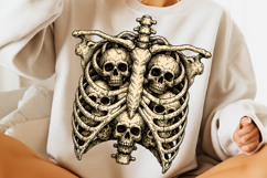 Ribcage Pumpkins PNG, Halloween Skeleton Ribcage PNG, Boo Product Image 2