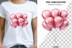 Valentine balloons png design for T-shirts Product Image 1