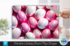 Pink And White Eggs Cutting Board sublimation Design Product Image 1