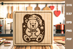 Bear laser SVG PNG| Christmas Cutting Board Design Product Image 2