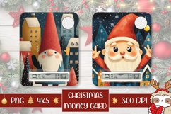 Christmas Gnome Money Card, Christmas Gnome Gift Card PNG Product Image 1