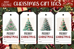 Cute Christmas Tree Gift Tags, Christmas Tags Designs Product Image 1