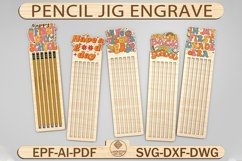 Retro Pencil Jig Engrave Cut File Svg Product Image 1